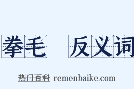 拳毛騧反义词是什么意思的图片